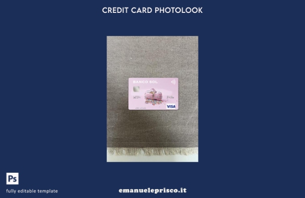 modello frontale photolook per carta visto Angola Banco Sol stile verificato